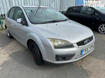 Location: Belvedere - 2007 FORD FOCUS ZETEC CLIMATE 5 Door Hatchback REG: FG57DHE, Keys: No, MOT Expiry date: 23/09/2026, 1596 Petrol, 5 Speed Manual Petrol, Former Keepers: 8