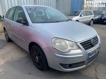 Location: Belvedere - 2006 VOLKSWAGEN POLO S 75 5 Door Hatchback REG: WR06ZFY, Keys: No, MOT Expiry date: 30/08/2025, 1400 Petrol, 5 Speed Manual Petrol, Former Keepers: 6