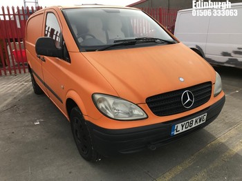 Location: Edinburgh - 2008 MERCEDES VITO 111 CDI COMPACT Panel Van REG: LY08KWC, Keys: No, MOT Expiry date: 16/02/2026, 2148 Diesel, 6 Speed Manual Diesel, Former Keepers: 5