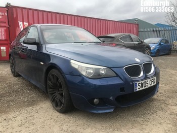 Location: Edinburgh - 2005 BMW 525D SPORT 4 Door Saloon REG: SW05OFK, Keys: No, MOT Expiry date: 13/03/2026, 2497 Diesel, 6 Speed Manual Diesel, Former Keepers: 6