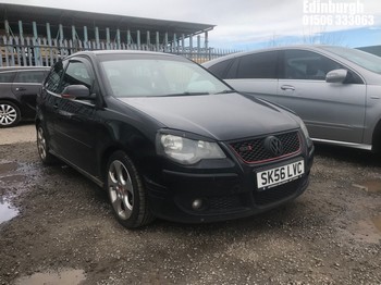 Location: Edinburgh - 2006 VOLKSWAGEN POLO GTI 3 Door Hatchback REG: SK56LVC, Keys: No, MOT Expiry date: 08/01/2026, 1800 Petrol, 5 Speed Manual Petrol, Former Keepers: 4