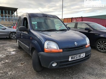 Location: Edinburgh - 2001 RENAULT KANGOO AUTHENTIQUE Estate REG: MA51KLJ, Keys: No, MOT Expiry date: 20/08/2024, 1390 Petrol, 5 Speed Manual Petrol, Former Keepers: 5