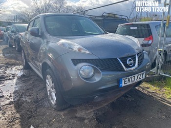 Location: Mitcham - 2013 NISSAN JUKE ACENTA PREMIUM 5 Door Hatchback REG: EK13XZY, Keys: No, MOT Expiry date: 16/07/2026, 1598 Petrol, 5 Speed Manual Petrol, Former Keepers: 5