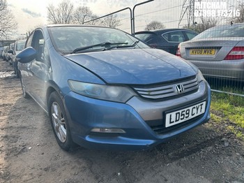 Location: Mitcham - 2009 HONDA INSIGHT SE CVT 5 Door Hatchback REG: LD59CYT, Keys: No, MOT Expiry date: 21/05/2025, 1339 Hybrid Electric, Variable 1 Speed Auto Petrol/E, Former Keepers: 6