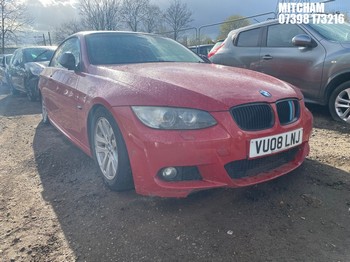 Location: Mitcham - 2008 BMW 320I M SPORT Convertible REG: VU08LNJ, Keys: No, MOT Expiry date: 02/05/2026, 1995 Petrol, 6 Speed Manual Petrol, Former Keepers: 13