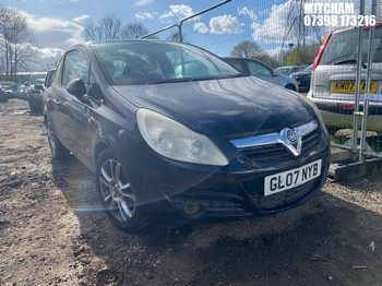 Location: Mitcham - 2007 VAUXHALL CORSA SXI A/C 3 Door Hatchback REG: GL07NYB, Keys: No, MOT Expiry date: 04/10/2026, 1229 Petrol, 5 Speed Manual Petrol, Former Keepers: 5