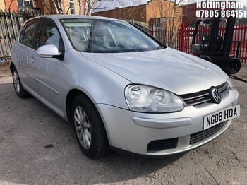 Location: Nottingham - 2008 VOLKSWAGEN GOLF MATCH FSI 115 5 Door Hatchback REG: NG08HOA, Keys: No, MOT Expiry date: 03/07/2026, 1598 Petrol, 6 Speed Manual Petrol, Former Keepers: 5