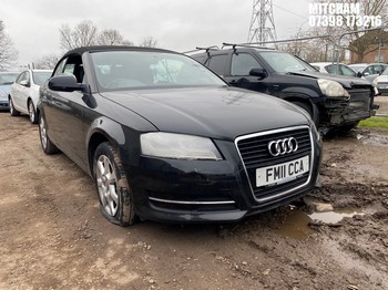 Location: Mitcham - 2011 AUDI A3 TFSI Convertible REG: FM11CCA, Keys: No, MOT Expiry date: 06/11/2026, 1197 Petrol, 6 Speed Manual Petrol, Former Keepers: 5
