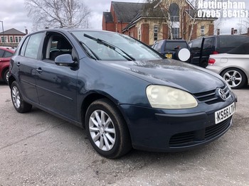 Location: Nottingham - 2007 VOLKSWAGEN GOLF MATCH TDI 105 5 Door Hatchback REG: KS56LTN, Keys: No, MOT Expiry date: 14/01/2026, 1896 Diesel, 5 Speed Manual Diesel, Former Keepers: 13