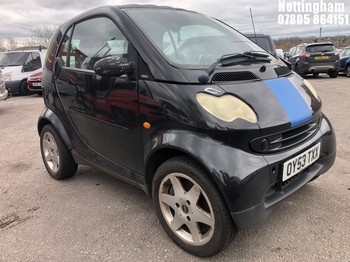 Location: Nottingham - 2003 SMART CITY PURE 61 SEMI-AUTO Coupe REG: OY53TXX, Keys: No, MOT Expiry date: 04/01/2026, 698 Petrol, 6 Speed Semi Auto Petrol, Former Keepers: 9