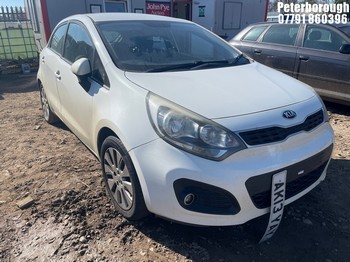 Location: Peterborough - 2013 KIA RIO 2 5 Door Hatchback REG: AK13YAY, Keys: No, MOT Expiry date: 12/12/2026, 1248 Petrol, 5 Speed Manual Petrol, Former Keepers: 4