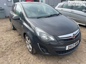 Location: Peterborough - 2013 VAUXHALL CORSA SXI AC 5 Door Hatchback REG: DX13WKW, Keys: No, MOT Expiry date: 16/12/2025, 1398 Petrol, 5 Speed Manual Petrol, Former Keepers: 4