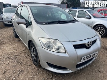 Location: Peterborough - 2008 TOYOTA AURIS T2 VVT-I 5 Door Hatchback REG: GY58OWJ, Keys: No, MOT Expiry date: 14/11/2025, 1398 Petrol, 5 Speed Manual Petrol, Former Keepers: 8