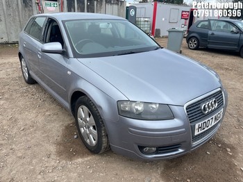Location: Peterborough - 2007 AUDI A3 SPORT TDI 5 Door Hatchback REG: HD07NGG, Keys: No, MOT Expiry date: 27/02/2026, 1896 Diesel, 5 Speed Manual Diesel, Former Keepers: 7