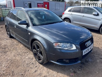 Location: Peterborough - 2006 AUDI A4 S LINE FSI QUATTRO A Estate REG: AV06NGF, Keys: No, MOT Expiry date: 15/04/2026, 3123 Petrol, 6 Speed Auto Petrol, Former Keepers: 7