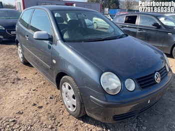 Location: Peterborough - 2003 VOLKSWAGEN POLO SE TDI 3 Door Hatchback REG: OU03NXZ, Keys: No, MOT Expiry date: 29/08/2025, 1422 Diesel, 5 Speed Manual Diesel, Former Keepers: 7
