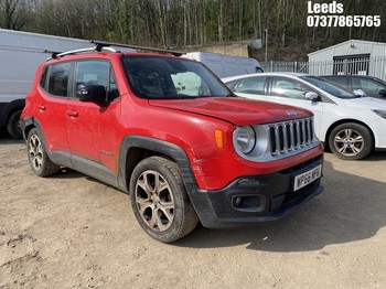 Location: Leeds - 2016 JEEP RENEGADE LIMITED M-JET Estate REG: WP66NFU, Keys: No, MOT Expiry date: 07-05-2026, 1598 Diesel, 6 Speed Manual Diesel, Former Keepers: 2