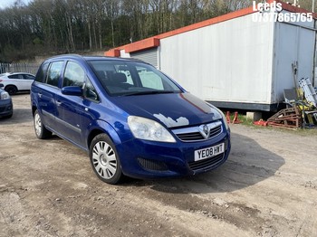 Location: Leeds - 2008 VAUXHALL ZAFIRA LIFE MPV REG: YE08HWT, Keys: No, MOT Expiry date: 18-12-2025, 1598 Petrol, 5 Speed Manual Petrol, Former Keepers: 6