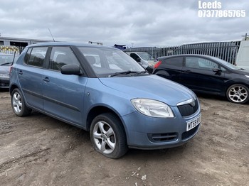 Location: Leeds - 2009 SKODA FABIA 1 HTP 60 5 Door Hatchback REG: MT59RVU, Keys: No, MOT Expiry date: 01-01-2025, 1198 Petrol, 5 Speed Manual Petrol, Former Keepers: 3