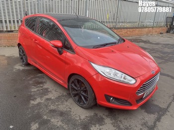 Location: Hayes - 2016 FORD FIESTA ZETEC S RED EDITIO 3 Door Hatchback REG: BG16MUY, Keys: No, MOT Expiry date: 09/02/2026, 998 Petrol, 5 Speed Manual Petrol, Former Keepers: 4