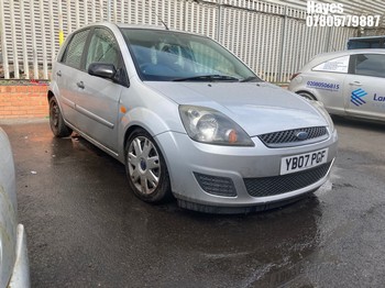 Location: Hayes - 2007 FORD FIESTA STYLE CLIMATE 5 Door Hatchback REG: YB07PGF, Keys: No, MOT Expiry date: 18/07/2026, 1242 Petrol, 5 Speed Manual Petrol, Former Keepers: 6