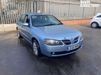 Location: Hayes - 2005 NISSAN ALMERA SE 5 Door Hatchback REG: LG55MXN, Keys: No, MOT Expiry date: 12/06/2026, 1497 Petrol, 5 Speed Manual Petrol, Former Keepers: 10