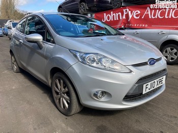 Location: Stapleford - 2010 FORD FIESTA ZETEC 3 Door Hatchback REG: FJ10XRE, Keys: Yes, MOT Expiry date: 29/04/2026, 1242 Petrol, 5 Speed Manual Petrol, Former Keepers: 4