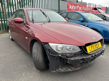 Location: Belvedere - 2011 BMW 320D SE 181 Coupe REG: LF11XEV, Keys: No, MOT Expiry date: 10/08/2026, 1995 Diesel, 6 Speed Manual Diesel, Former Keepers: 4