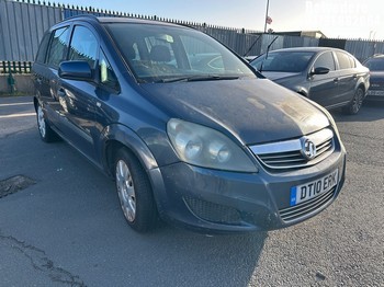 Location: Belvedere - 2010 VAUXHALL ZAFIRA LIFE MPV REG: DT10ERK, Keys: No, MOT Expiry date: 05/12/2024, 1598cc Petrol, 5 Speed Manual Petrol, Former Keepers: 4