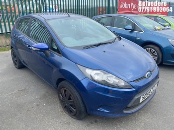 Location: Belvedere - 2009 FORD FIESTA STYLE 60 5 Door Hatchback REG: SD59ZZJ, Keys: No, MOT Expiry date: 01/12/2025, 1242 Petrol, 5 Speed Manual Petrol, Former Keepers: 8