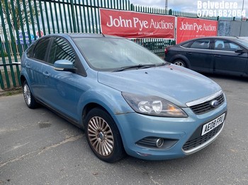 Location: Belvedere - 2008 FORD FOCUS TITANIUM 100 AUTO 5 Door Hatchback REG: AE08FPU, Keys: No, MOT Expiry date: 27/03/2026, 1596 Petrol, 4 Speed Auto Petrol, Former Keepers: 5