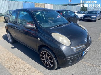 Location: Belvedere - 2007 NISSAN MICRA INITIA 3 Door Hatchback REG: WR56UTN, Keys: No, MOT Expiry date: 11/03/2026, 1240 Petrol, 5 Speed Manual Petrol, Former Keepers: 15