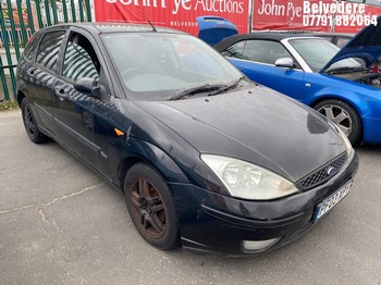 Location: Belvedere - 2003 FORD FOCUS ZETEC AUTO 5 Door Hatchback REG: PF03XPY, Keys: No, MOT Expiry date: 29/10/2024, 1596 Petrol, 4 Speed Auto Petrol, Former Keepers: 9