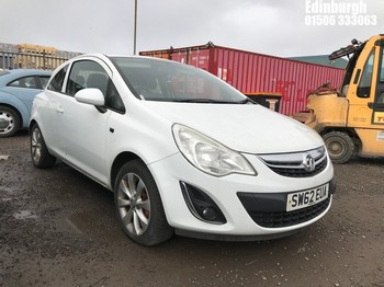 Location: Edinburgh - 2012 VAUXHALL CORSA ACTIVE 3 Door Hatchback REG: SW62EUA, Keys: No, MOT Expiry date: 19/12/2025, 1229 Petrol, 5 Speed Manual Petrol, Former Keepers: 2