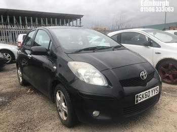 Location: Edinburgh - 2010 TOYOTA YARIS TR VVT-I 5 Door Hatchback REG: SK60YYS, Keys: No, MOT Expiry date: 18/11/2024, 1329 Petrol, 6 Speed Manual Petrol, Former Keepers: 4