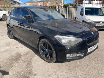 Location: Nottingham - 2015 BMW 120D SPORT 5 Door Hatchback REG: NX15XFO, Keys: No, MOT Expiry date: 28/06/2025, 1995 Diesel, 6 Speed Manual Diesel, Former Keepers: 6