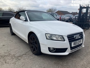 Location: Nottingham - 2011 AUDI A5 SE TDI Convertible REG: RE11GYF, Keys: No, MOT Expiry date: 12/01/2026, 1968 Diesel, 6 Speed Manual Diesel, Former Keepers: 5