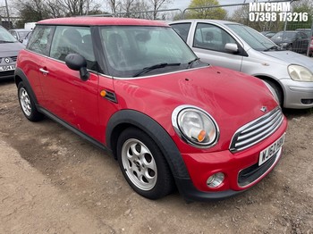 Location: Mitcham - 2012 MINI ONE 3 Door Hatchback REG: WJ62HBA, Keys: No, MOT Expiry date: 12/03/2027, 1598 Petrol, 6 Speed Manual Petrol, Former Keepers: 4