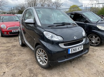 Location: Mitcham - 2012 SMART FORTWO PASSION CDI AUTO Coupe REG: EN61KYP, Keys: No, MOT Expiry date: 02/09/2025, 799 Diesel, 5 Speed Auto Diesel, Former Keepers: 7