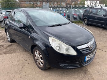 Location: Mitcham - 2009 VAUXHALL CORSA ACTIVE 3 Door Hatchback REG: HG09EXL, Keys: No, MOT Expiry date: 28/10/2026, 1229 Petrol, 5 Speed Manual Petrol, Former Keepers: 8