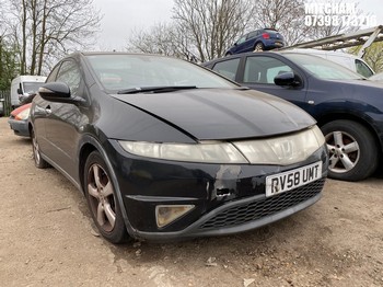 Location: Mitcham - 2008 HONDA CIVIC ES I-VTEC 5 Door Hatchback REG: RV58UMT, Keys: No, MOT Expiry date: 20/03/2026, 1799 Diesel, 6 Speed Manual Petrol, Former Keepers: 8