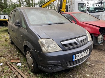 Location: Mitcham - 2007 VAUXHALL MERIVA LIFE TWINPORT MPV REG: HK07YNY, Keys: No, MOT Expiry date: 01/05/2026, 1364 Petrol, 5 Speed Manual Petrol, Former Keepers: 7
