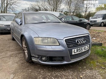 Location: Mitcham - 2005 AUDI A8 SE TDI QUATTRO AUTO 4 Door Saloon REG: LR55VLZ, Keys: No, MOT Expiry date: 12/09/2026, 4172 Diesel, 6 Speed Auto Diesel, Former Keepers: 6
