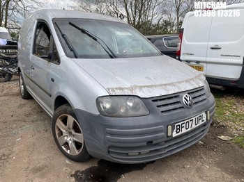Location: Mitcham - 2007 VOLKSWAGEN CADDY C20 TDI 104 Car Derived Van REG: BF07UPL, Keys: No, MOT Expiry date: 21/04/2024, 1896 Diesel, 5 Speed Manual Diesel, Former Keepers: 9