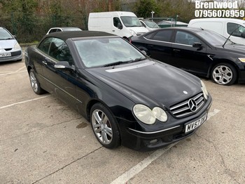 Location: Brentwood - 2007 MERCEDES CLK 200K AVANTGARDE A Convertible REG: MV57DWP, Keys: No, MOT Expiry date: 03.07.2025, 1796 Petrol, 6 Speed Auto Petrol, Former Keepers: 6