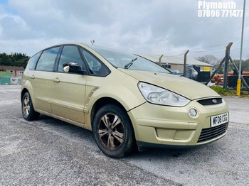Location: Plymouth - 2008 FORD S-MAX ZETEC TDCI 6G MPV REG: MF08CGG, Keys: No, MOT Expiry date: 01/12/2025, 1753 Diesel, 6 Speed Manual Diesel, Former Keepers: 7