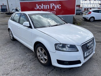 Location: South Wales - 2010 AUDI A3 SE TDI 5 Door Hatchback REG: FY10OMR, Keys: No, MOT Expiry date: 02/01/2026, 1595 Diesel, 5 Speed Manual Diesel, Former Keepers: 6