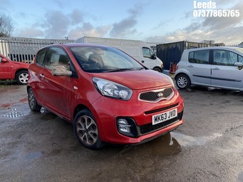 Location: Leeds - 2013 KIA PICANTO CITY 3 Door Hatchback REG: MK63JVD, Keys: No, MOT Expiry date: 18-06-2026, 998 Petrol, 5 Speed Manual Petrol, Former Keepers: 9