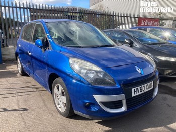 Location: Hayes - 2010 RENAULT SCENIC DYNAMIQUE TTOM VVT MPV REG: HV60XAO, Keys: No, MOT Expiry date: 09/09/2026, 1598 Petrol, 6 Speed Manual Petrol, Former Keepers: 6