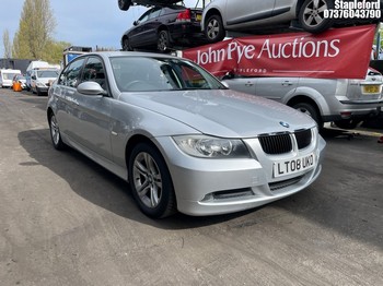 Location: Stapleford - 2008 BMW 320I SE 4 Door Saloon REG: LT08UKO, Keys: Yes, MOT Expiry date: 20/12/2026, 1995 Petrol, 6 Speed Manual Petrol, Former Keepers: 10